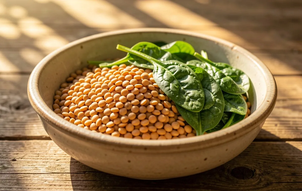 Variedad de legumbres y alimentos naturales